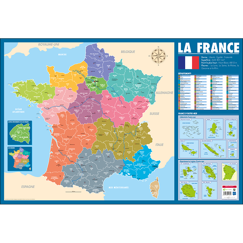 Poster Carte de France